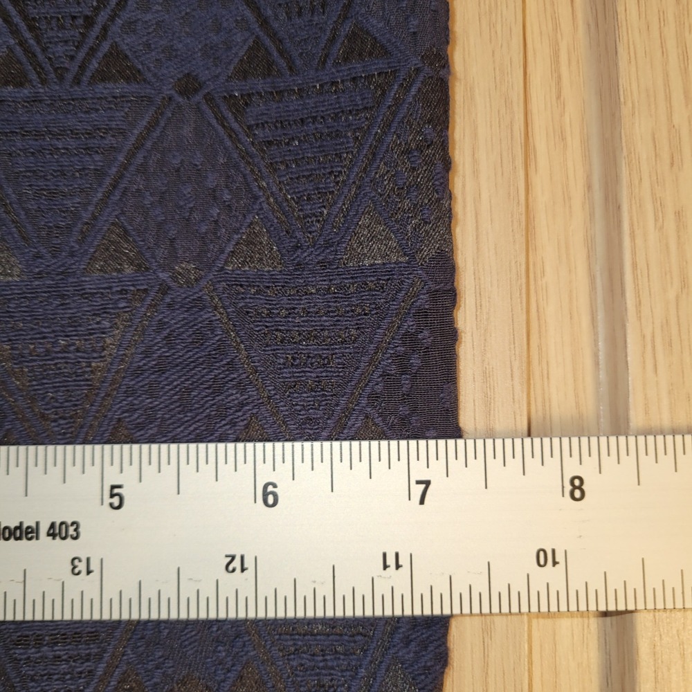 Cartonnier Anthropologie Charlie Ankle Pants Navy Blue Geometric Jacquard 2 - Picture 13 of 13